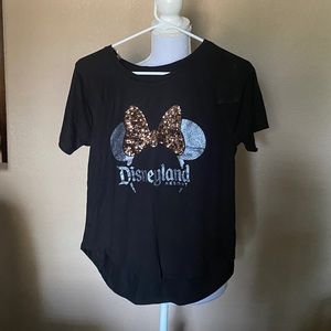 Disney womens XS sequin short sleeve shirt